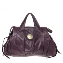 مملوكة مسبقًا Gucci Purple Leather 'Hysteria' Large Tote