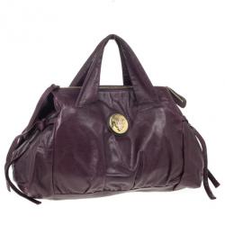 مملوكة مسبقًا Gucci Purple Leather 'Hysteria' Large Tote