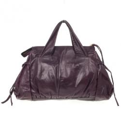 مملوكة مسبقًا Gucci Purple Leather 'Hysteria' Large Tote
