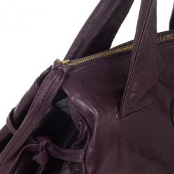 مملوكة مسبقًا Gucci Purple Leather 'Hysteria' Large Tote