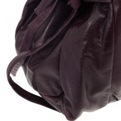 مملوكة مسبقًا Gucci Purple Leather 'Hysteria' Large Tote