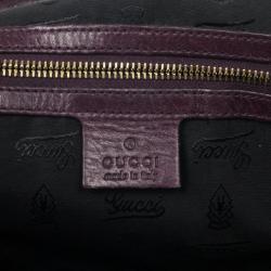مملوكة مسبقًا Gucci Purple Leather 'Hysteria' Large Tote