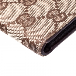 Gucci Beige/Brown GG Canvas Eclipse Compact Wallet