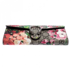 Gucci Multicolor GG Supreme Canvas Dionysus Blooms Print Wallet on Chain