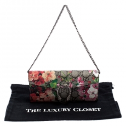 Gucci Multicolor GG Supreme Canvas Dionysus Blooms Print Wallet on Chain