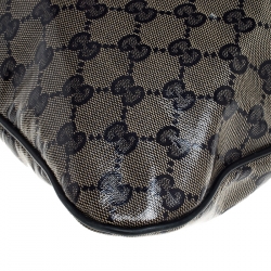 Pre Owned Gucci Blue Monogram Crystal GG Messenger Bag
