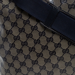 Pre Owned Gucci Blue Monogram Crystal GG Messenger Bag
