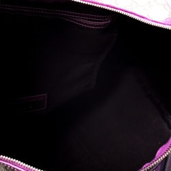 Gucci Purple/Beige GG Supreme Canvas Limited Edition Joy Web Boston Bag with Wallet