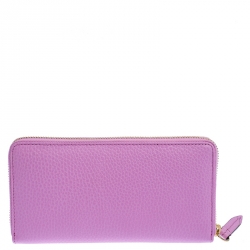 Gucci Pink GG Marmont Leather Limited Edition Bosco Zip Around Wallet