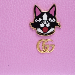Gucci Pink GG Marmont Leather Limited Edition Bosco Zip Around Wallet