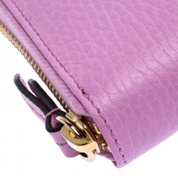 Gucci Pink GG Marmont Leather Limited Edition Bosco Zip Around Wallet