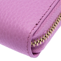 Gucci Pink GG Marmont Leather Limited Edition Bosco Zip Around Wallet