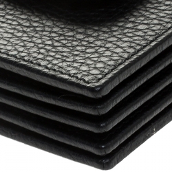 مملوكة مسبقًا Gucci Black GG Marmont Leather Expandable Card Holder