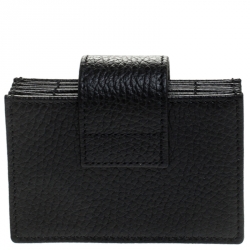 مملوكة مسبقًا Gucci Black GG Marmont Leather Expandable Card Holder