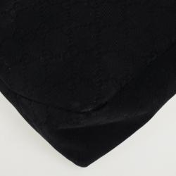 Pre Owned Gucci Black Monogram Horsebit Hobo