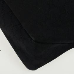 Pre Owned Gucci Black Monogram Horsebit Hobo