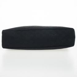 Pre Owned Gucci Black Monogram Horsebit Hobo