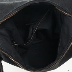 Pre Owned Gucci Black Monogram Horsebit Hobo