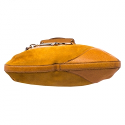 Pre Owned حقيبة كتف غوتشي هورسبيت هيسلر جلد GG بنية/ بيج