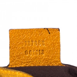 Pre Owned حقيبة كتف غوتشي هورسبيت هيسلر جلد GG بنية/ بيج