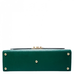 Gucci Green Guccissima Leather Medium Padlock Top Handle Bag