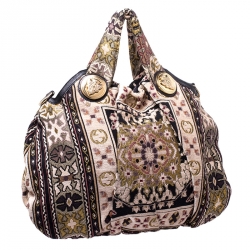 مملوكة مسبقًا حقيبة هوبو غوتشي هيستريا قماش مطرز متعددة الألوان كبيرة