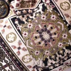 مملوكة مسبقًا حقيبة هوبو غوتشي هيستريا قماش مطرز متعددة الألوان كبيرة