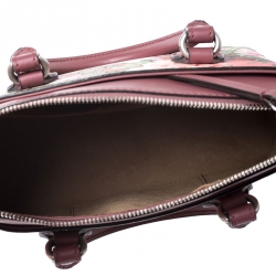 Pre Owned Gucci Multicolor GG Supreme Canvas Blooms Leather Small Satchel