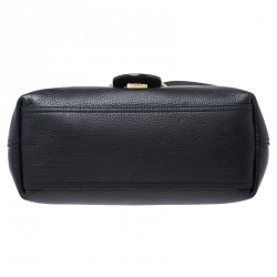 مملوكة مسبقًا Gucci Black Leather Large GG Marmont Shoulder Bag