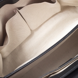 مملوكة مسبقًا Gucci Black Leather Large GG Marmont Shoulder Bag