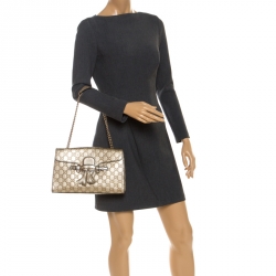 مملوكة مسبقًا Gucci Gold Guccissima Leather Medium Emily Chain Shoulder Bag