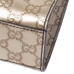 مملوكة مسبقًا Gucci Gold Guccissima Leather Medium Emily Chain Shoulder Bag