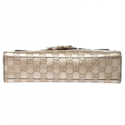 مملوكة مسبقًا Gucci Gold Guccissima Leather Medium Emily Chain Shoulder Bag