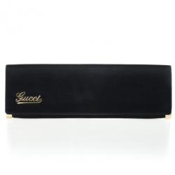 Pre Owned Gucci Black Satin Evening Clutch