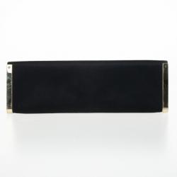 Pre Owned Gucci Black Satin Evening Clutch