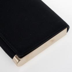 Pre Owned Gucci Black Satin Evening Clutch