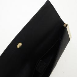 Pre Owned Gucci Black Satin Evening Clutch