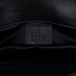 Pre Owned Gucci Black Satin Evening Clutch