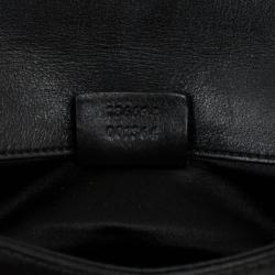 Pre Owned Gucci Black Satin Evening Clutch