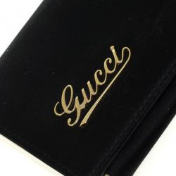 Pre Owned Gucci Black Satin Evening Clutch