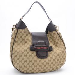 Pre Owned Gucci Monogram Dressage Hobo