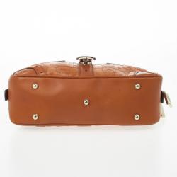 Pre Owned Gucci Embossed Horsebit Satchel 