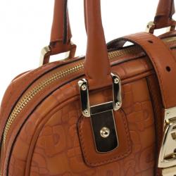 Pre Owned Gucci Embossed Horsebit Satchel 