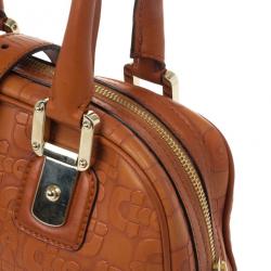 Pre Owned Gucci Embossed Horsebit Satchel 