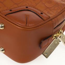 Pre Owned Gucci Embossed Horsebit Satchel 