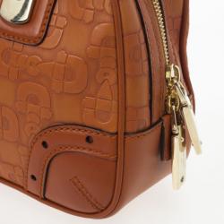 Pre Owned Gucci Embossed Horsebit Satchel 