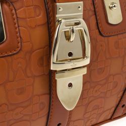 Pre Owned Gucci Embossed Horsebit Satchel 