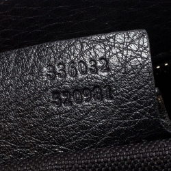 مملوكة مسبقًا Gucci Black Leather Small Bamboo Shopper Tote 