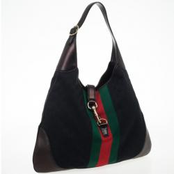 مملوكة مسبقًا Gucci Black Monogram Jackie O Hobo