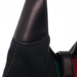 مملوكة مسبقًا Gucci Black Monogram Jackie O Hobo